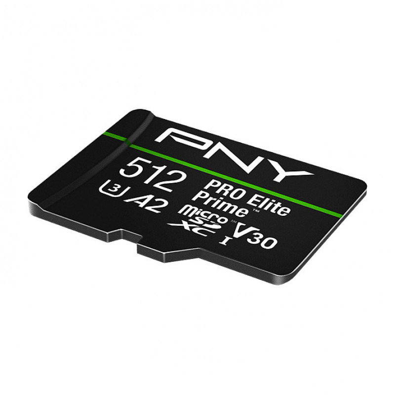 PNY PRO Elite Prime scheda di memoria microSDXC 512 GB, UHS-I, Class 10, U3, V30, P-SDU512V32200PEP-GE