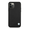 BMW BMHCP12LRCDPK Custodia rigida per Apple iPhone 12 Pro Max Leather Deboss, nera