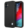 Custodia rigida BMW BMHCP12SRCDPK per Apple iPhone 12 mini Leather Deboss, nera