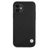 Custodia rigida BMW BMHCP12SRCDPK per Apple iPhone 12 mini Leather Deboss, nera