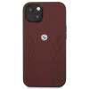 BMW BMHCP13MRSPPR Custodia rigida per Apple iPhone 13 Leather Curve Perforate, rossa