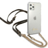 Guess GUHCP12MKC4GSGO Custodia rigida per Apple iPhone 12 / 12 Pro 4G Gold Chain, trasparente