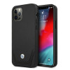 BMW BMHCP12MRSWPK Custodia rigida per Apple iPhone 12 / 12 Pro Leather Perforate, nera
