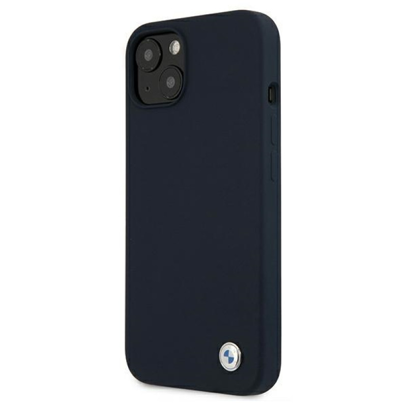 BMW BMHCP13SSILNA Custodia rigida Apple iPhone 13 mini Silicone Signature, blu navy