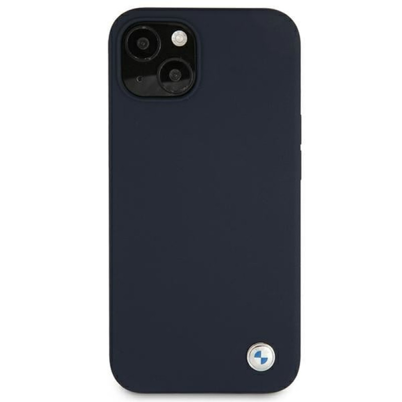 BMW BMHCP13SSILNA Custodia rigida Apple iPhone 13 mini Silicone Signature, blu navy