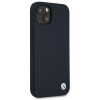 BMW BMHCP13SSILNA Custodia rigida Apple iPhone 13 mini Silicone Signature, blu navy