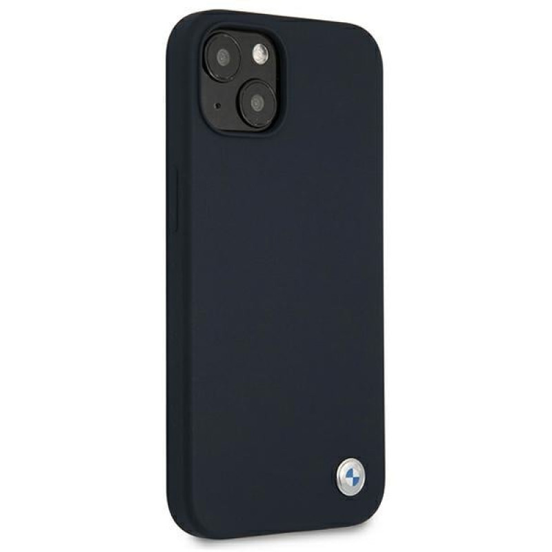 BMW BMHCP13SSILNA Custodia rigida Apple iPhone 13 mini Silicone Signature, blu navy