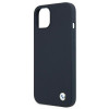 BMW BMHCP13SSILNA Custodia rigida Apple iPhone 13 mini Silicone Signature, blu navy