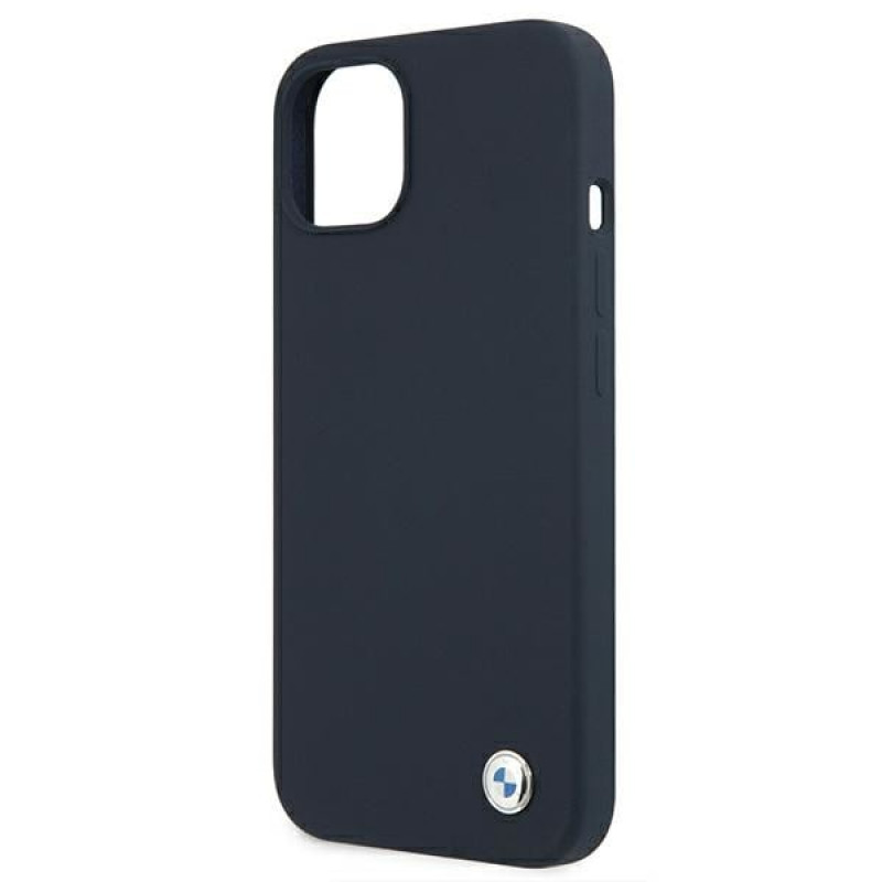 BMW BMHCP13SSILNA Custodia rigida Apple iPhone 13 mini Silicone Signature, blu navy