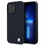 BMW BMHCP13XSILNA custodia rigida Apple iPhone 13 Pro Max Silicone Signature, blu navy