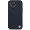 BMW BMHCP13XSILNA custodia rigida Apple iPhone 13 Pro Max Silicone Signature, blu navy