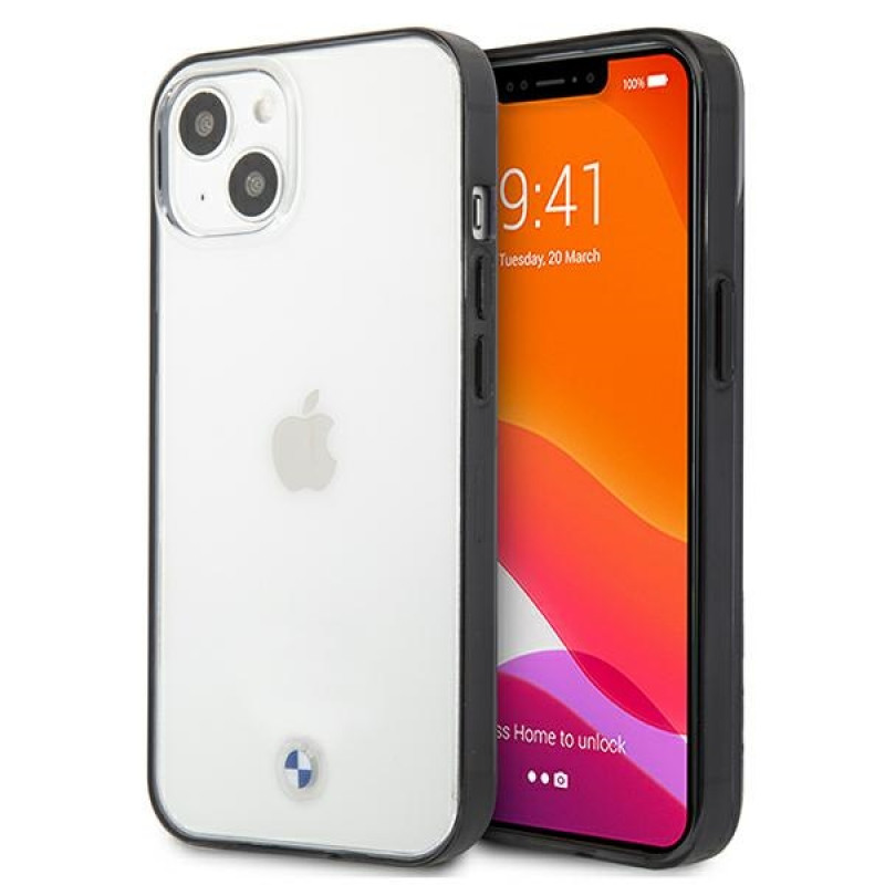 BMW BMHCP13SPCUMRBK Custodia rigida Apple iPhone 13 mini Signature Collection, trasparente