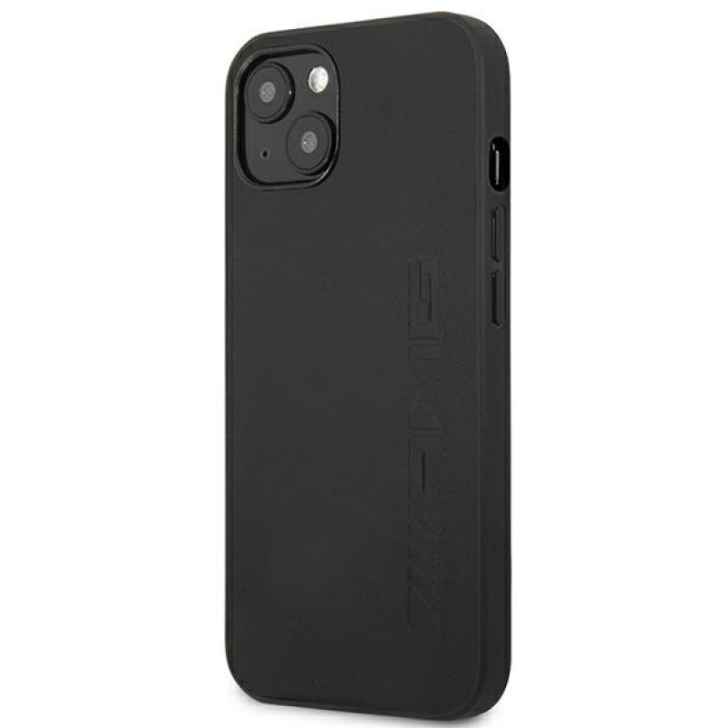 Mercedes-AMG AMHCP14SDOLBK Custodia rigida Apple iPhone 14 Leather Hot Stamped, nera
