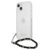Guess GUHCP13SKPSBK Custodia rigida per Apple iPhone 13 mini Black Pearl, trasparente