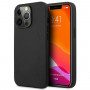 Mercedes-AMG AMHCP14LDOLBK Custodia rigida per Apple iPhone 14 Pro, Leather Hot Stamped, nera