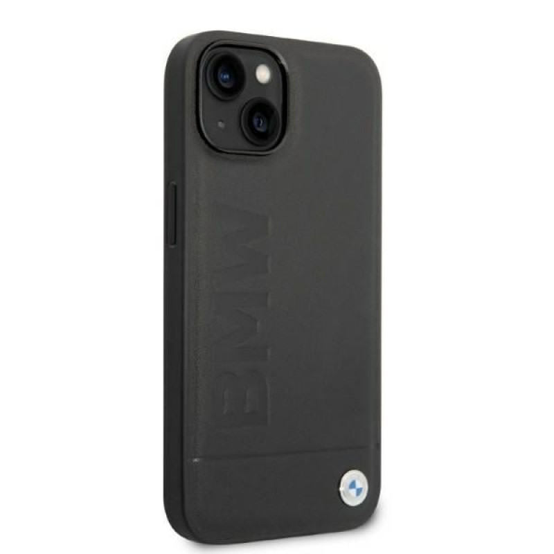 BMW BMHMP14SSLLBK Custodia rigida per Apple iPhone 14, Signature Logo Imprint MagSafe, nera