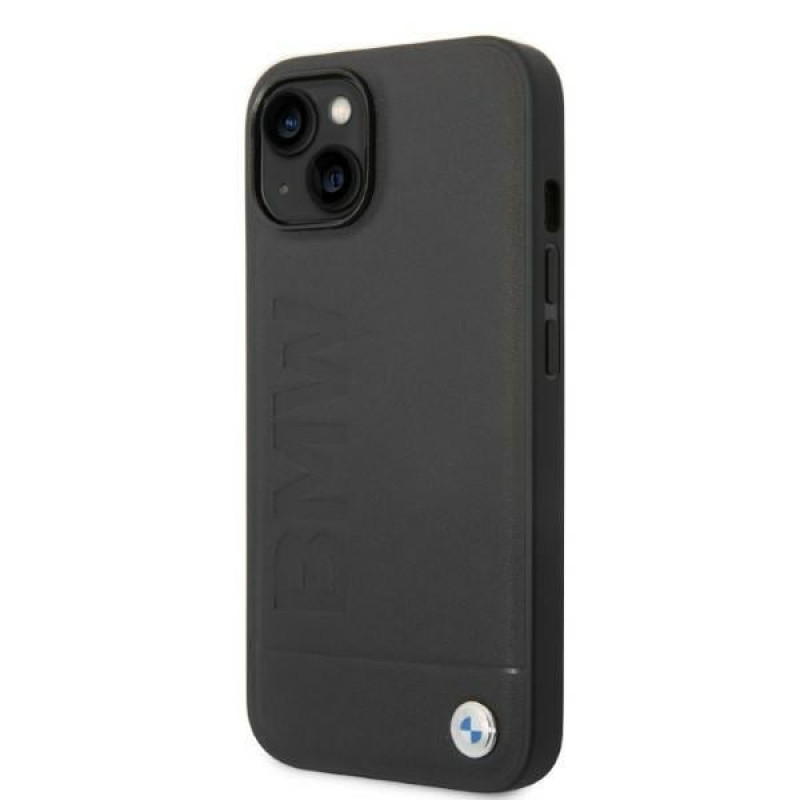 BMW BMHMP14MSLLBK Custodia rigida per Apple iPhone 14 Plus / 15 Plus, Signature Logo Imprint MagSafe, nera