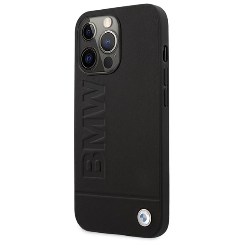 BMW BMHMP14LSLLBK Custodia rigida per Apple iPhone 14 Pro, Signature Logo Imprint MagSafe, nera