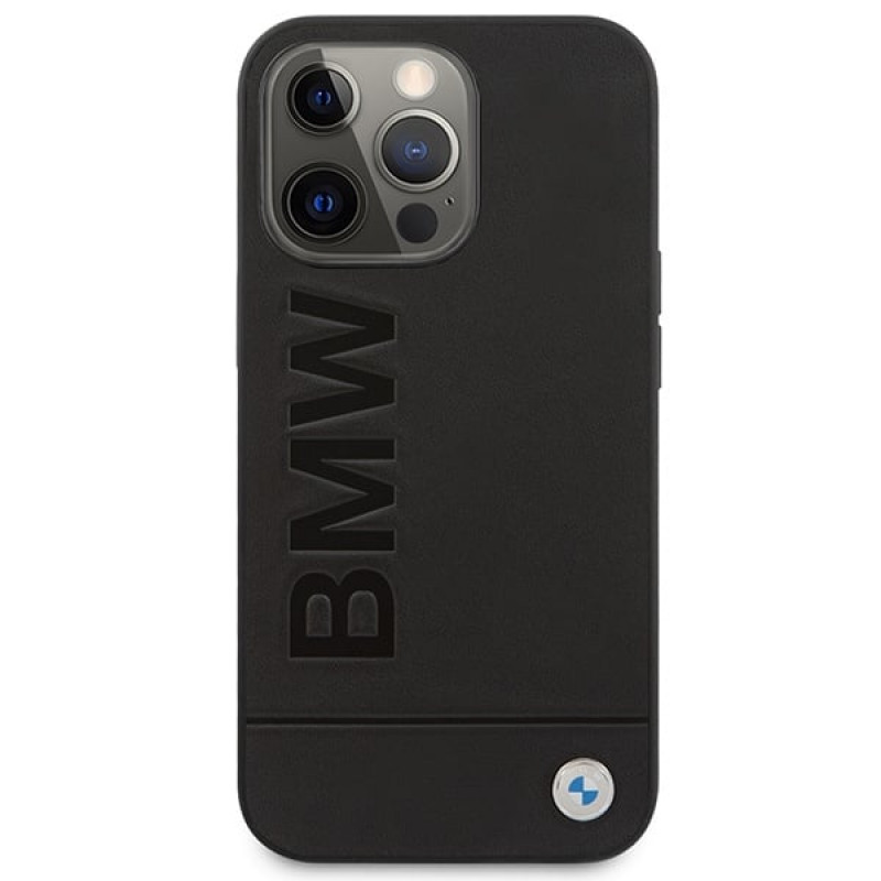 BMW BMHMP14LSLLBK Custodia rigida per Apple iPhone 14 Pro, Signature Logo Imprint MagSafe, nera