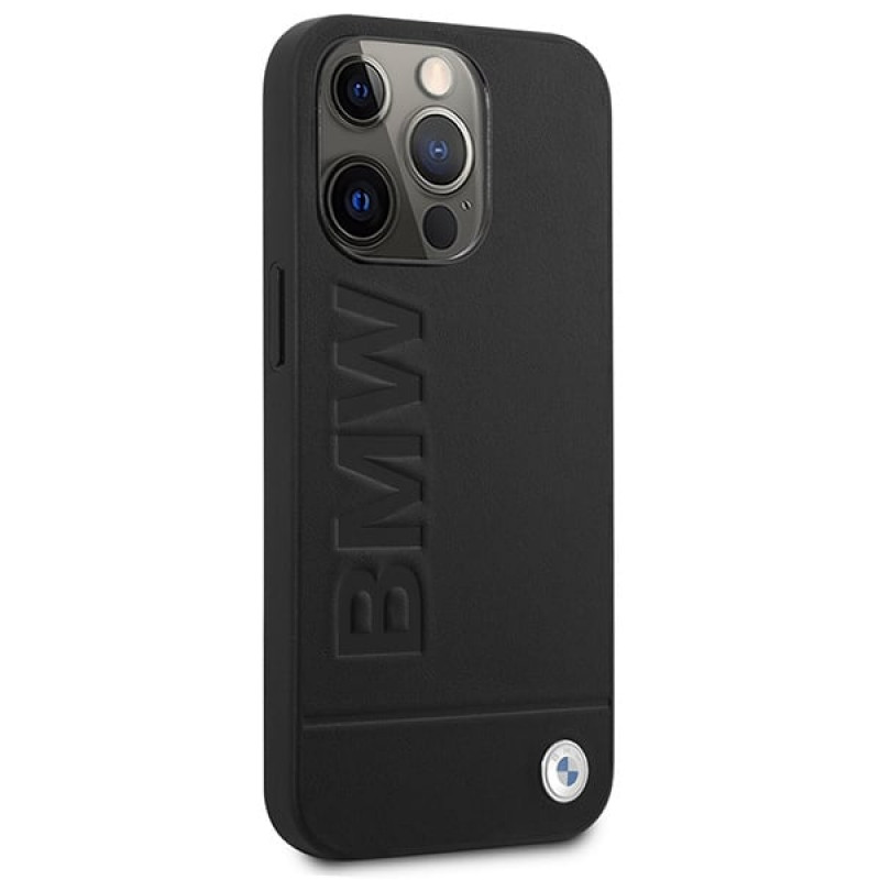 BMW BMHMP14LSLLBK Custodia rigida per Apple iPhone 14 Pro, Signature Logo Imprint MagSafe, nera