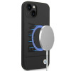 BMW BMHMP14MSLBLBK custodia rigida per Apple iPhone 14 Plus / 15 Plus, Silicone Signature Logo MagSafe, nera