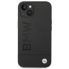 BMW BMHMP14MSLBLBK custodia rigida per Apple iPhone 14 Plus / 15 Plus, Silicone Signature Logo MagSafe, nera