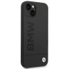 BMW BMHMP14MSLBLBK custodia rigida per Apple iPhone 14 Plus / 15 Plus, Silicone Signature Logo MagSafe, nera