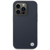 Custodia BMW BMHMP14XSILNA per Apple iPhone 14 Pro Max, Silicone Metal Logo MagSafe, blu navy