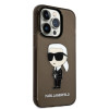 Karl Lagerfeld KLHCP14XHNIKTCK Custodia rigida per Apple iPhone 14 Pro Max, Ikonik Karl, nera