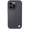 BMW BMHMP14XSLLNA custodia rigida Apple iPhone 14 Pro Max, Leather Hot Stamp MagSafe, blu navy