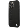 Custodia BMW BMHCP14LSLLBK per Apple iPhone 14 Pro, Leather Stamp, nera