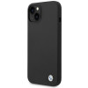 Custodia BMW BMHCP14MSILBK per Apple iPhone 14 Plus / 15 Plus, Silicone Metal Logo, nera