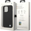 BMW BMHCP14XSILBK Custodia rigida Silicone Metal Logo per Apple iPhone 14 Pro Max 6.7", nera