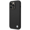 BMW BMHCP14XSILBK Custodia rigida Silicone Metal Logo per Apple iPhone 14 Pro Max 6.7", nera