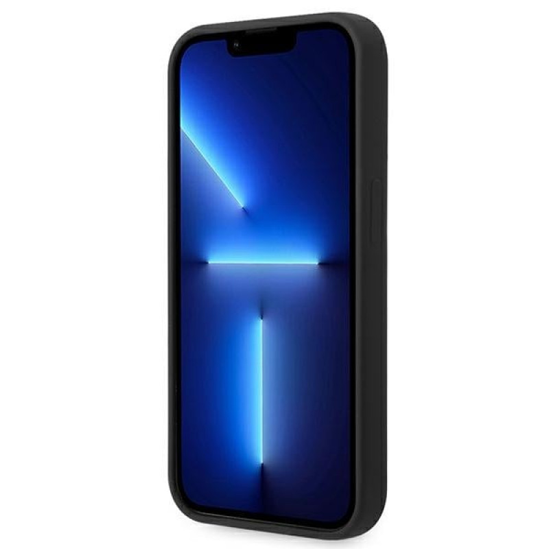 Custodia BMW BMHCP14LSILBK per Apple iPhone 14 Pro, Silicone Metal Logo, nera