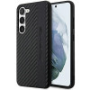 Mercedes-AMG AMHCS23SBLSCA Custodia rigida Carbon Stripe & Embossed per Samsung Galaxy S23 (S911), nera