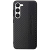 Mercedes-AMG AMHCS23SBLSCA Custodia rigida Carbon Stripe & Embossed per Samsung Galaxy S23 (S911), nera