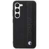 Custodia rigida BMW BMHCS23M22RDPK Leather Textured & Stripe per Samsung Galaxy S23+ (S916), nera