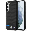 Custodia rigida BMW BMHCS23M22NBCK Leather Carbon per Samsung Galaxy S23+ (S916), nera