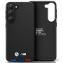 Custodia rigida BMW BMHCS23L22PTDK Leather Stamp Tricolor per Samsung Galaxy S23 Ultra (S918), nera