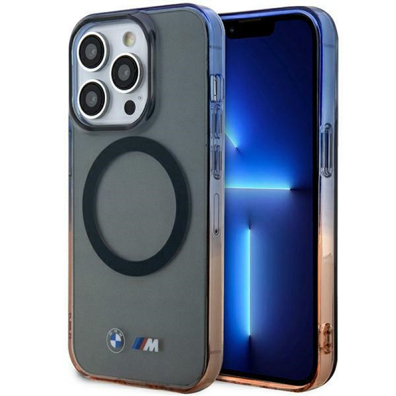 Custodia rigida BMW BMHMP14XHTGE Gradient Bumper per Apple iPhone 14 Pro Max, grigia, MagSafe