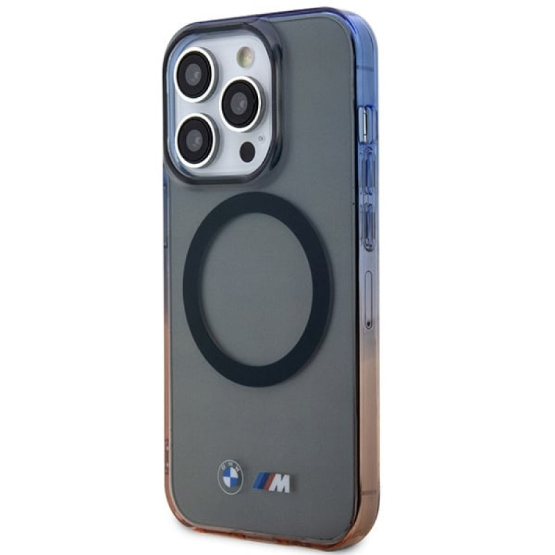 Custodia rigida BMW BMHMP14XHTGE Gradient Bumper per Apple iPhone 14 Pro Max, grigia, MagSafe