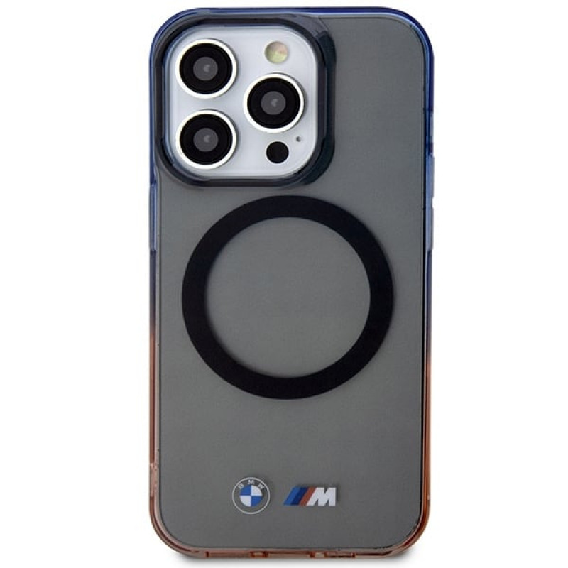 Custodia rigida BMW BMHMP14XHTGE Gradient Bumper per Apple iPhone 14 Pro Max, grigia, MagSafe