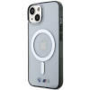Custodia rigida BMW BMHMP14SHCRS Silver Ring MagSafe per Apple iPhone 14, trasparente