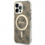 Guess GUHMP13LH4STW 4G MagSafe custodia rigida per Apple iPhone 13 Pro, marrone