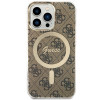 Guess GUHMP13LH4STW 4G MagSafe custodia rigida per Apple iPhone 13 Pro, marrone