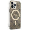 Guess GUHMP13LH4STW 4G MagSafe custodia rigida per Apple iPhone 13 Pro, marrone