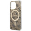 Guess GUHMP13LH4STW 4G MagSafe custodia rigida per Apple iPhone 13 Pro, marrone