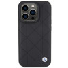 Custodia in pelle trapuntata BMW BMHCP15X22RQDK per Apple iPhone 15 Pro Max, nera