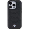 Custodia rigida BMW BMHCP15X22RPSK Leather Seats Pattern per Apple iPhone 15 Pro Max, nera